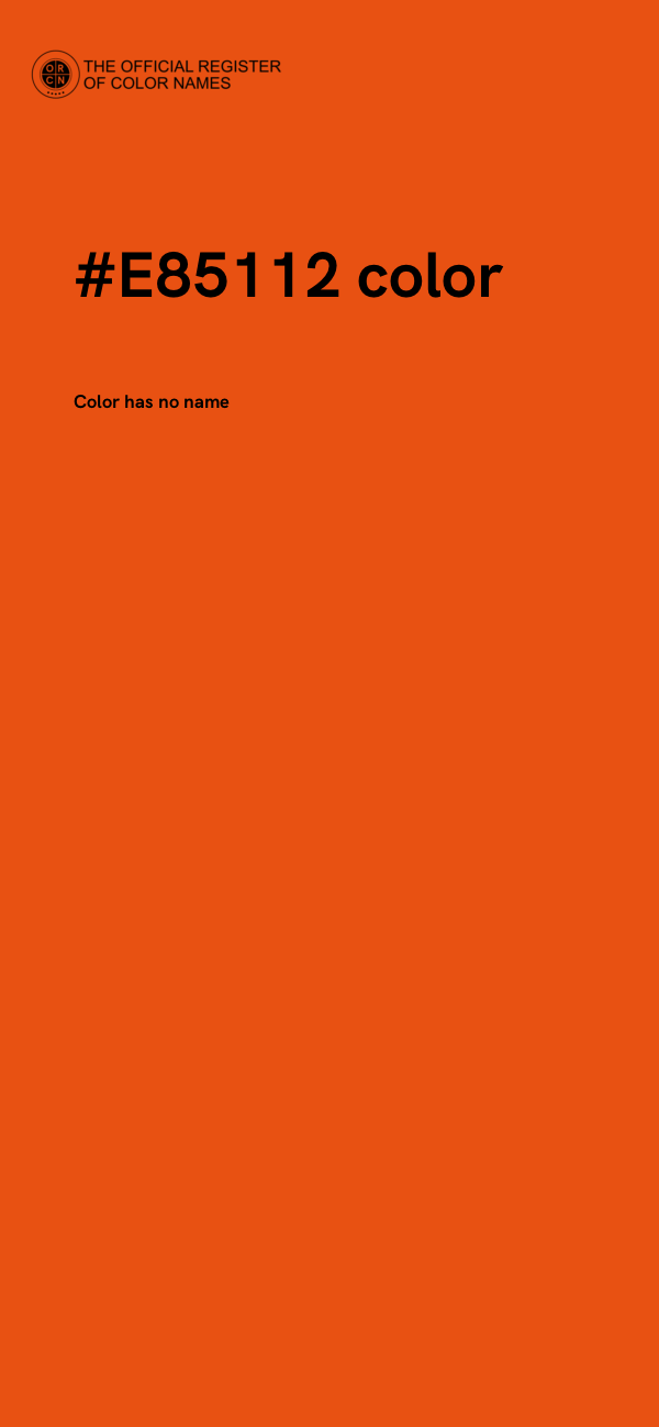 #E85112 color image