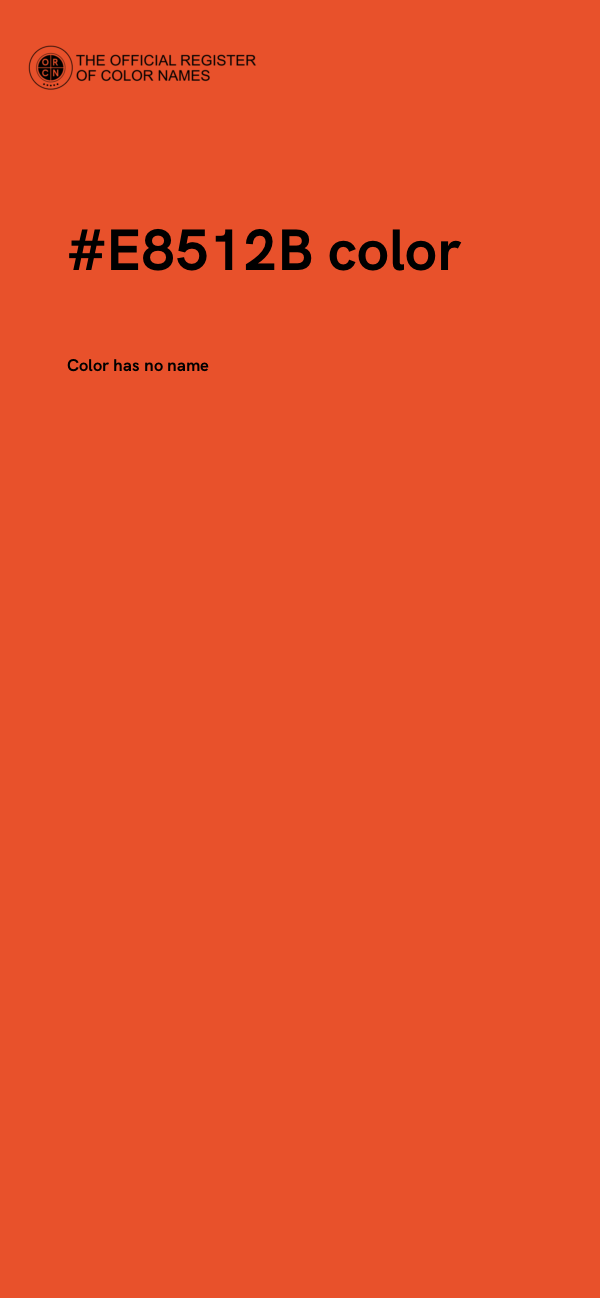 #E8512B color image