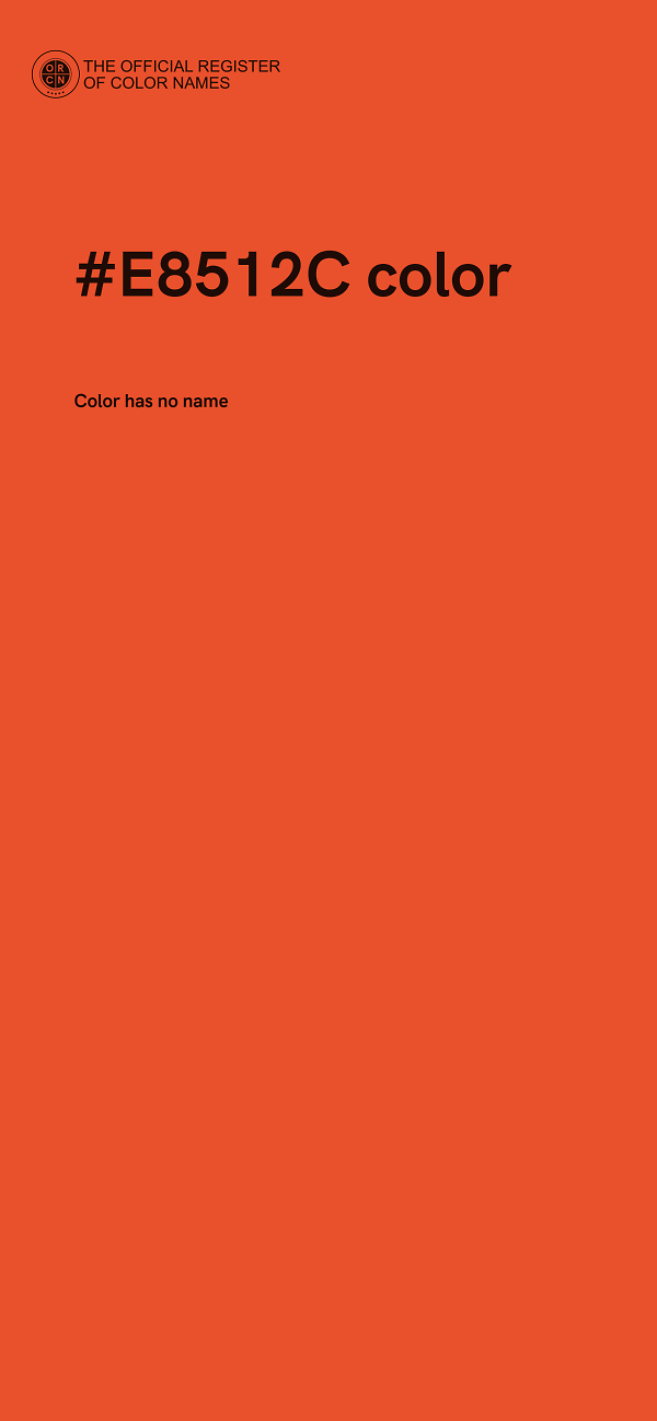 #E8512C color image