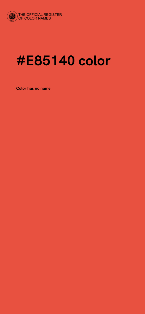 #E85140 color image
