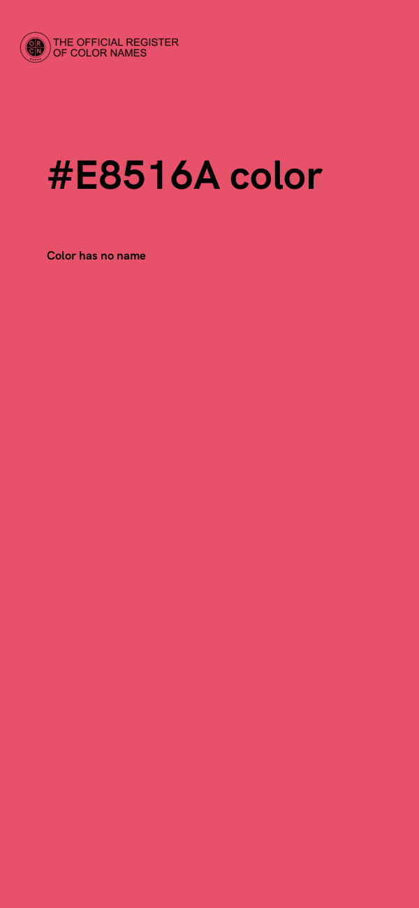 #E8516A color image