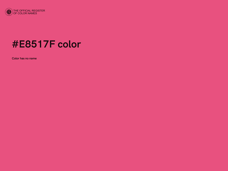 #E8517F color image