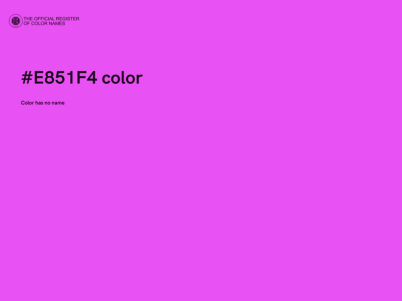 #E851F4 color image