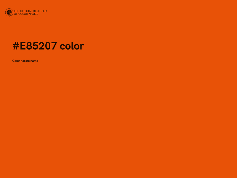 #E85207 color image