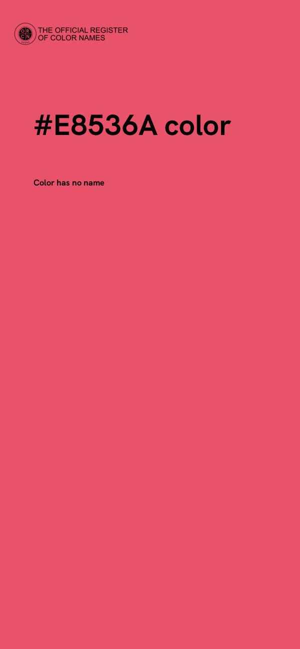 #E8536A color image
