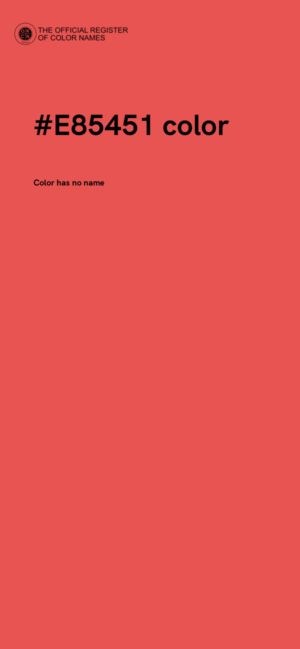 #E85451 color image