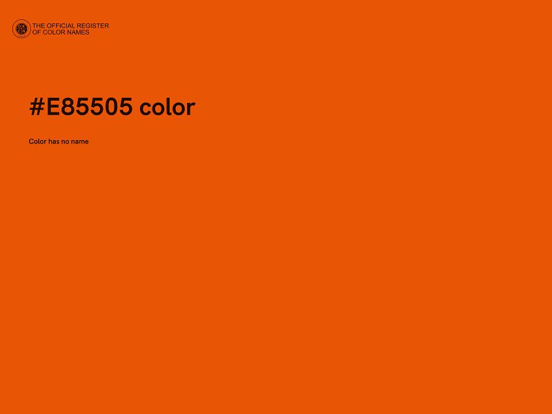 #E85505 color image