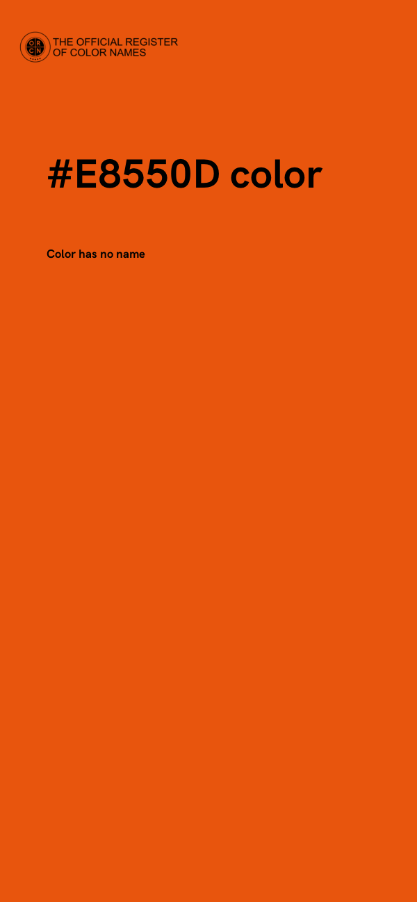 #E8550D color image