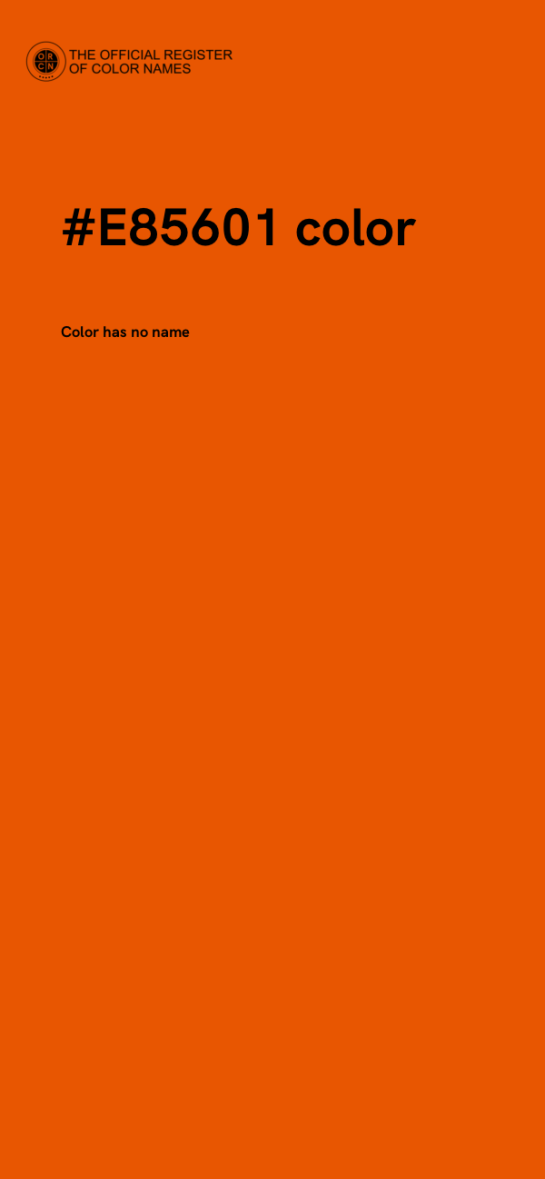 #E85601 color image