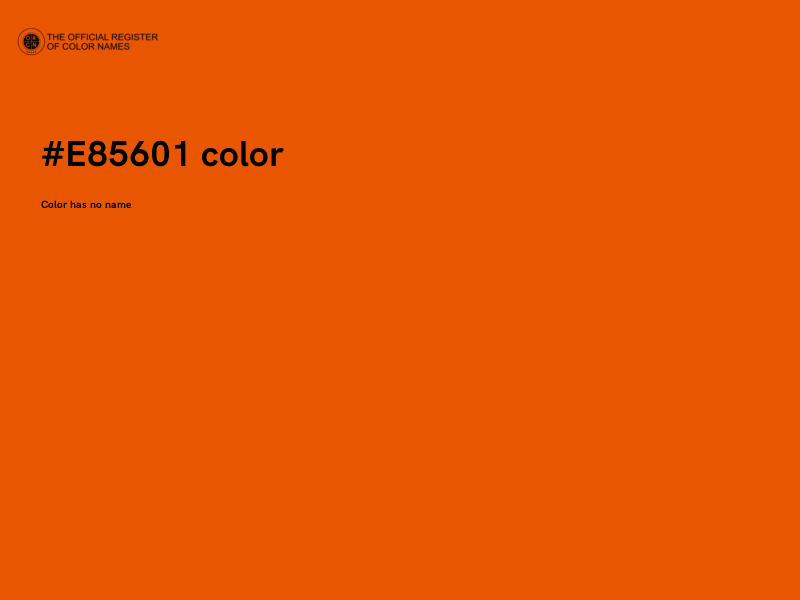 #E85601 color image