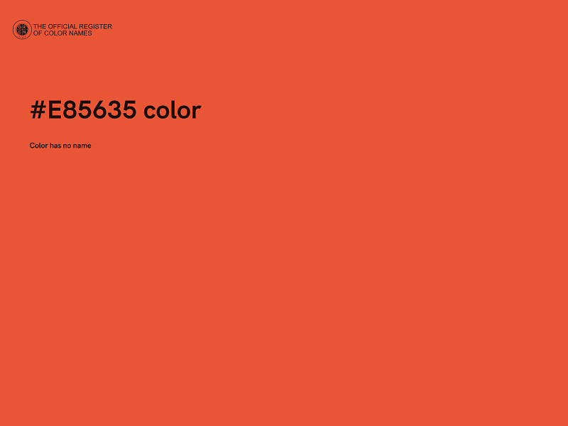 #E85635 color image
