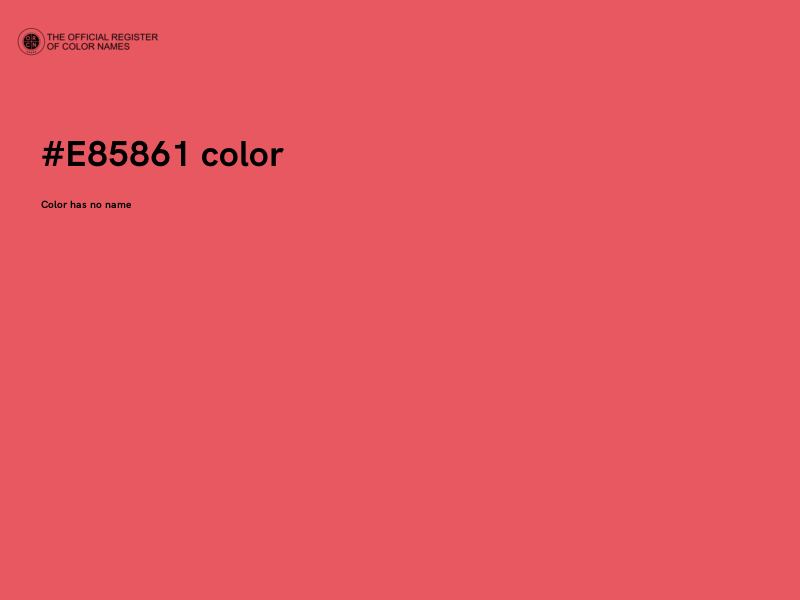 #E85861 color image