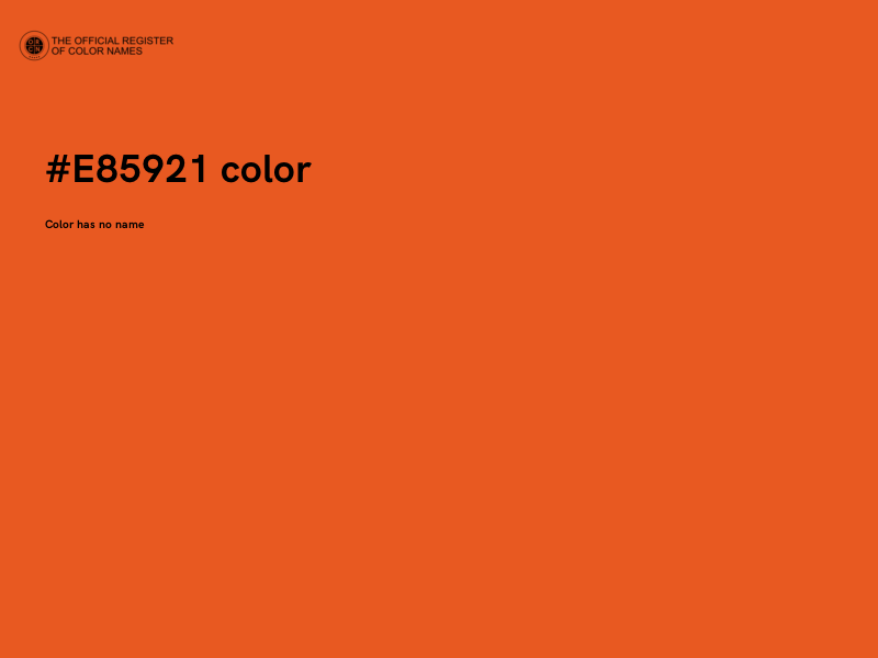 #E85921 color image