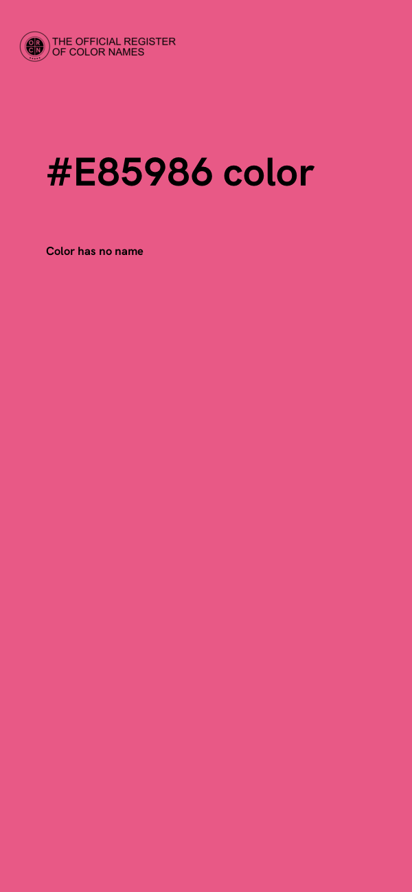 #E85986 color image
