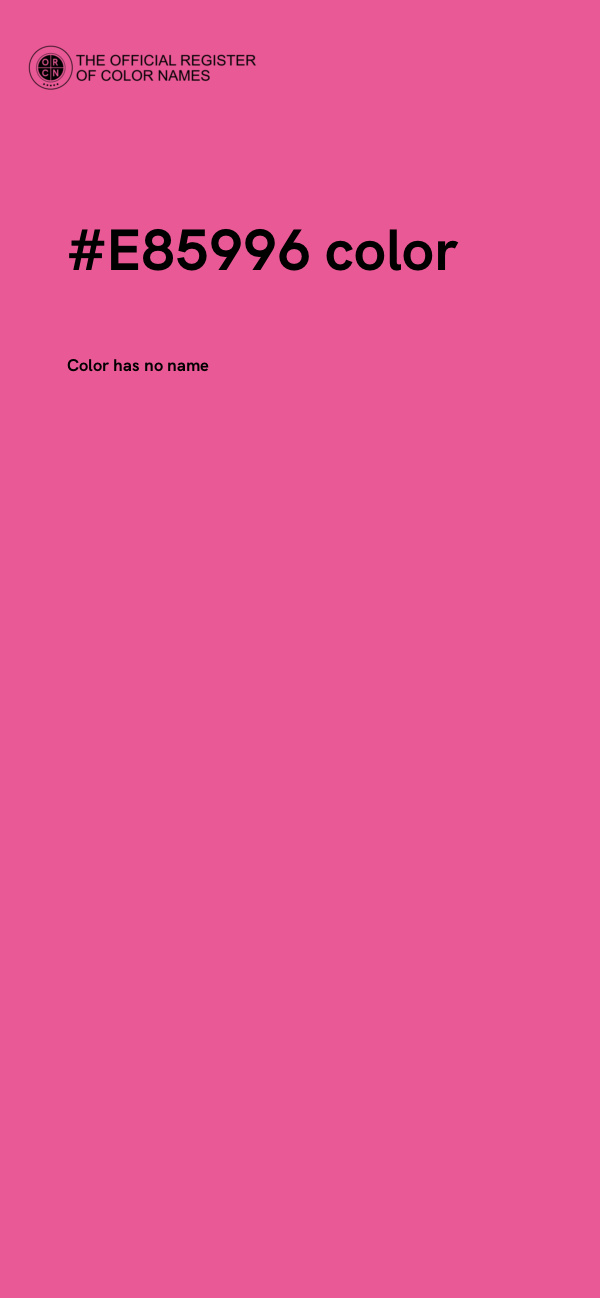 #E85996 color image