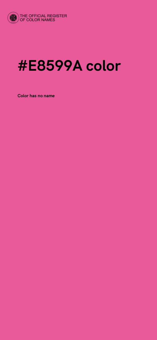 #E8599A color image