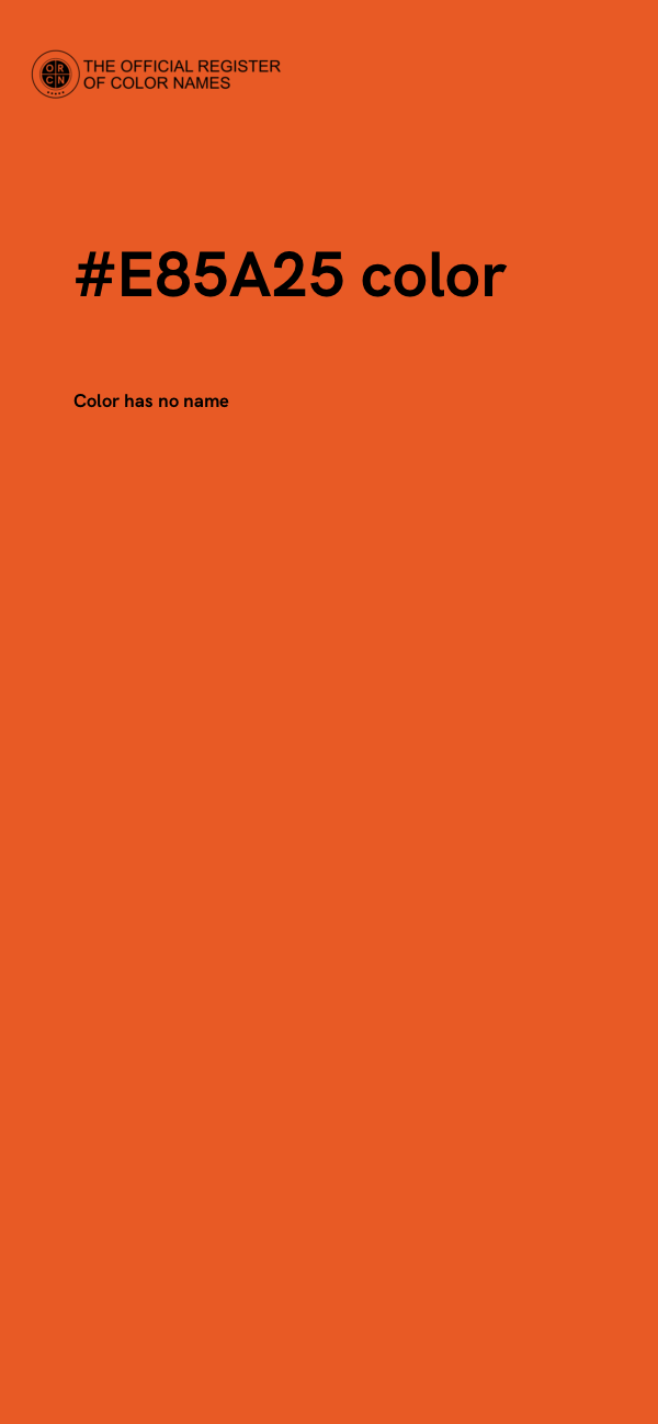 #E85A25 color image