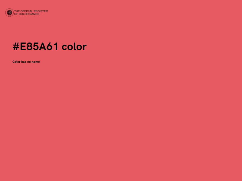 #E85A61 color image
