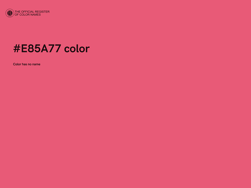 #E85A77 color image