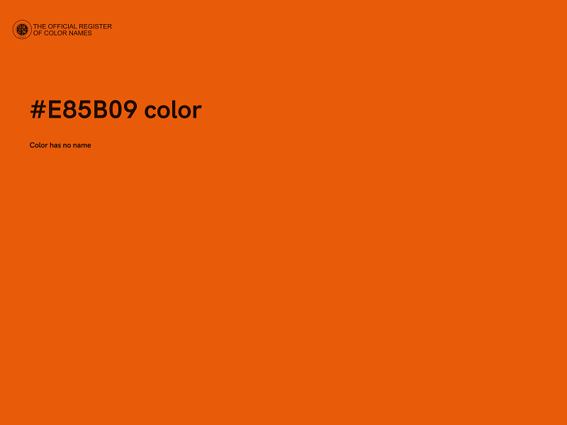 #E85B09 color image