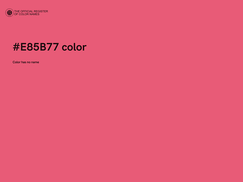 #E85B77 color image