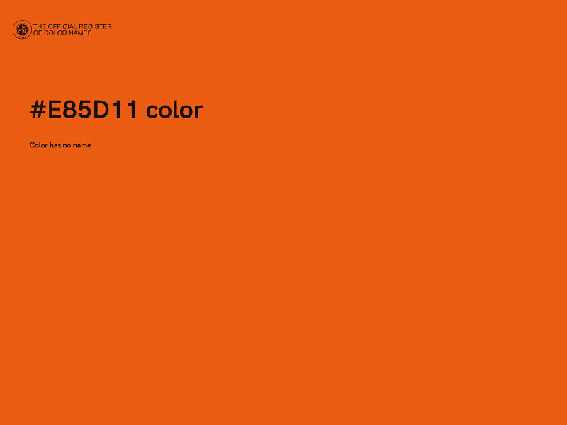 #E85D11 color image