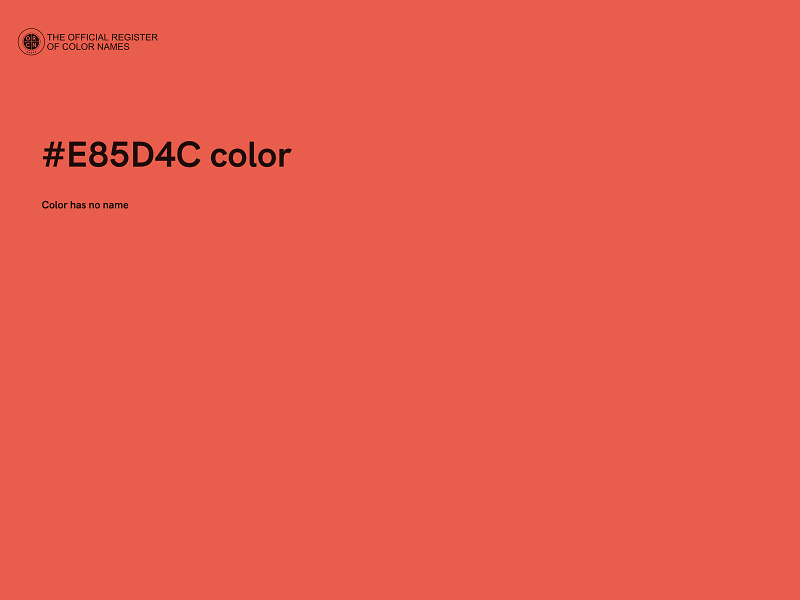 #E85D4C color image