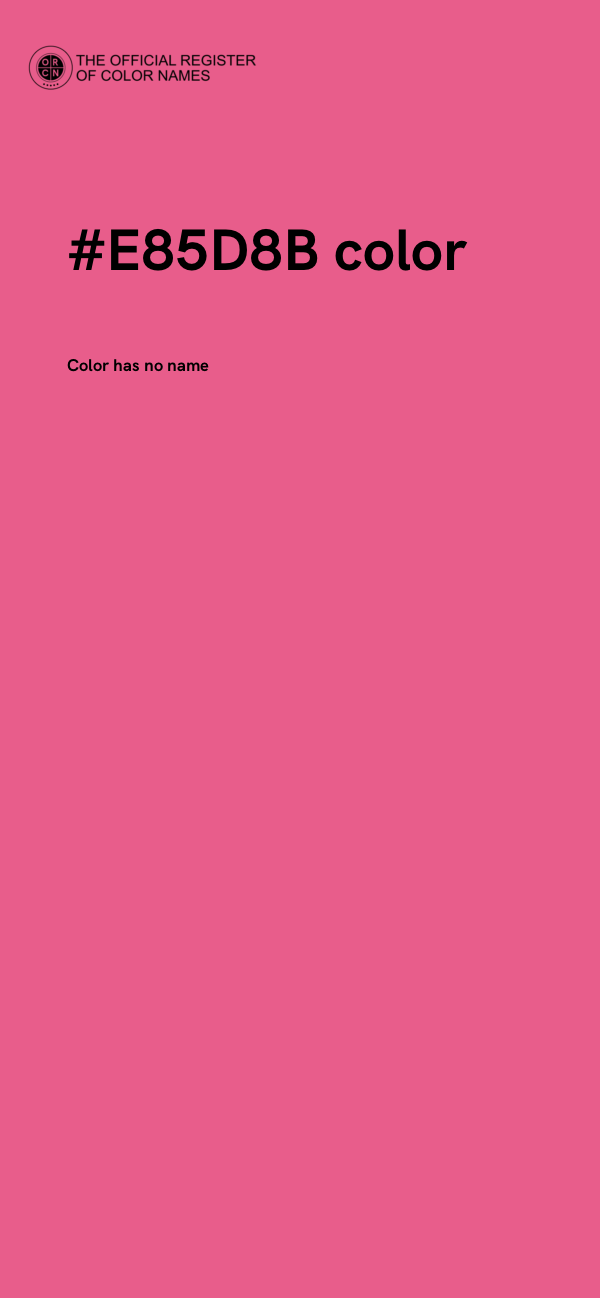 #E85D8B color image