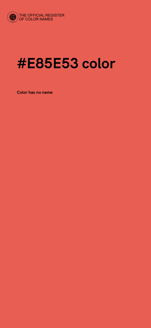 #E85E53 color image