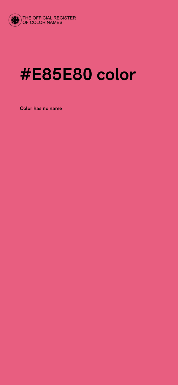 #E85E80 color image