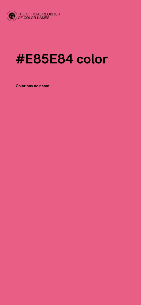 #E85E84 color image