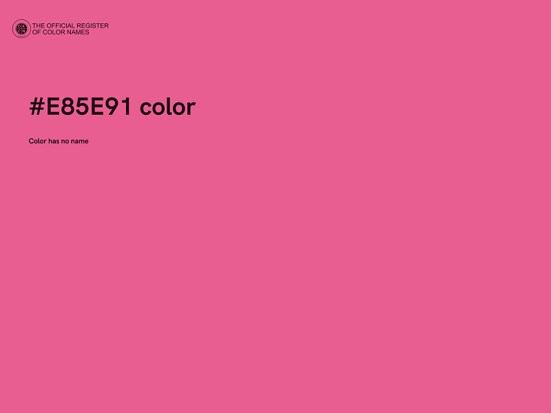 #E85E91 color image