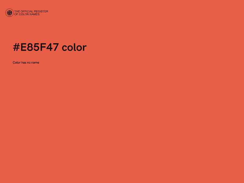 #E85F47 color image