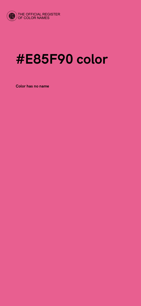 #E85F90 color image