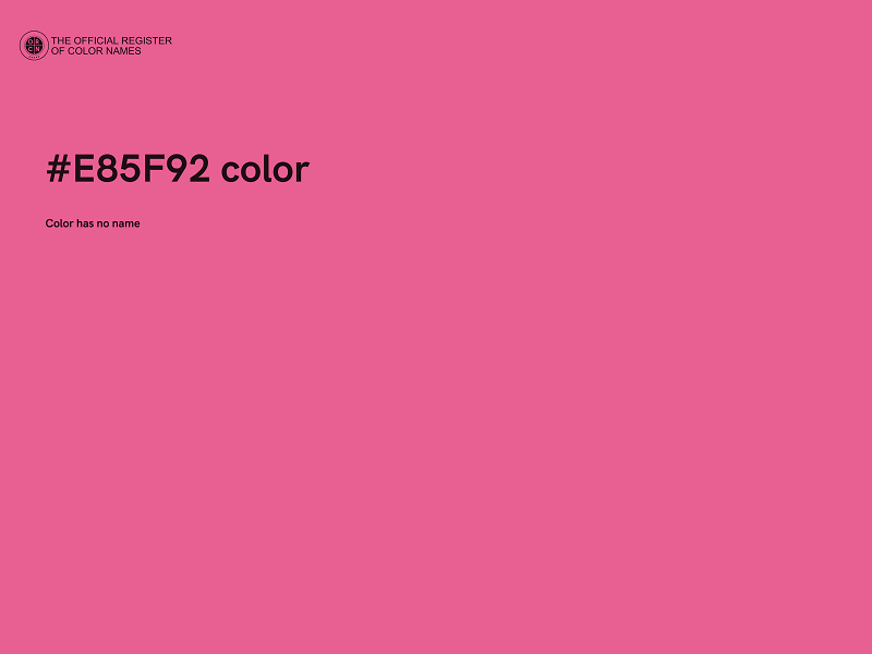 #E85F92 color image