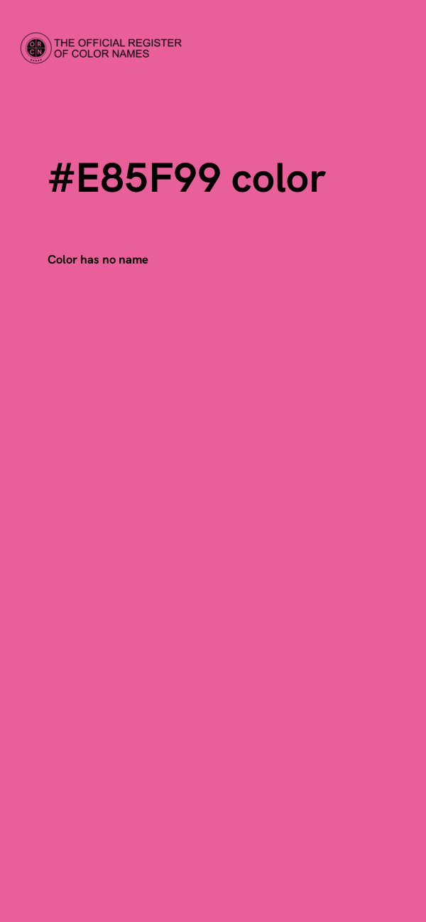 #E85F99 color image