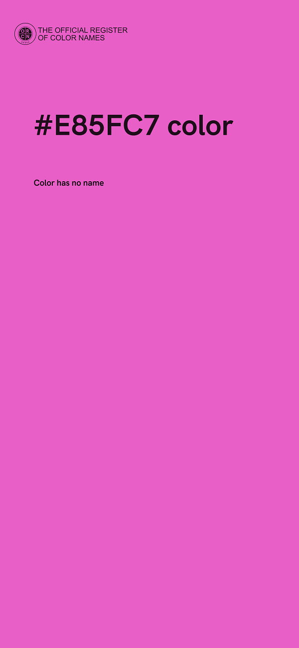 #E85FC7 color image