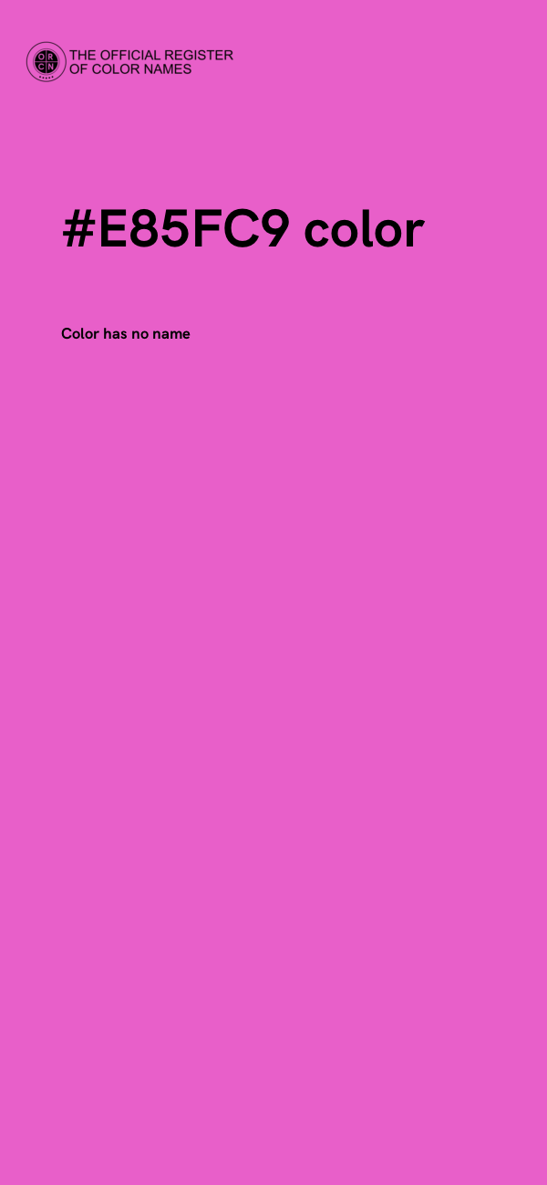 #E85FC9 color image