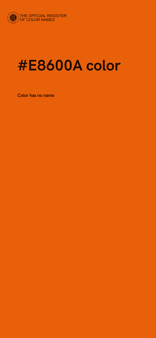 #E8600A color image