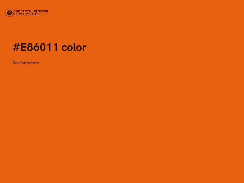 #E86011 color image