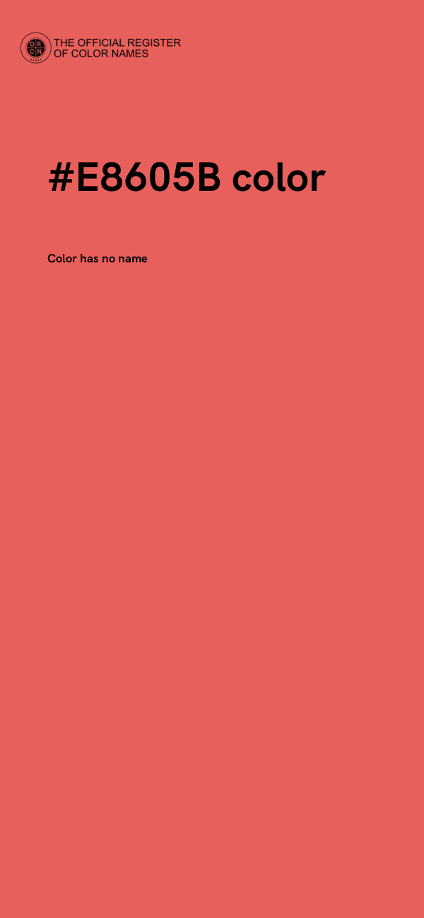 #E8605B color image
