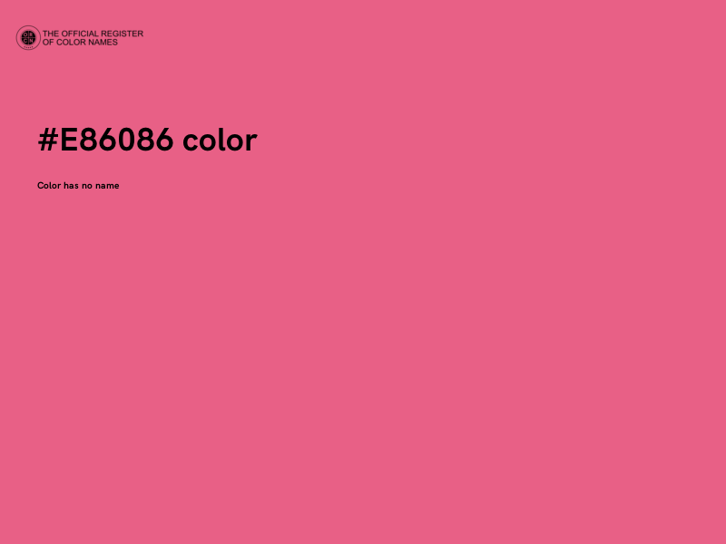 #E86086 color image