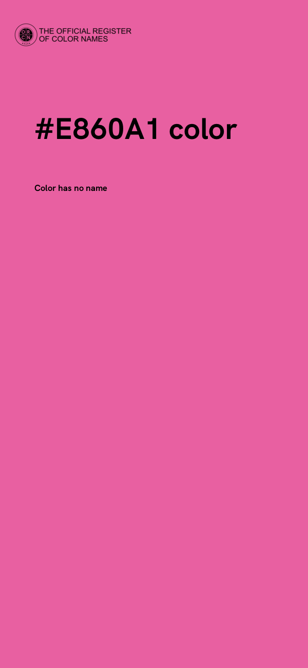 #E860A1 color image