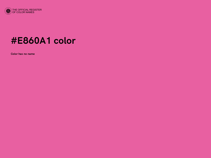 #E860A1 color image