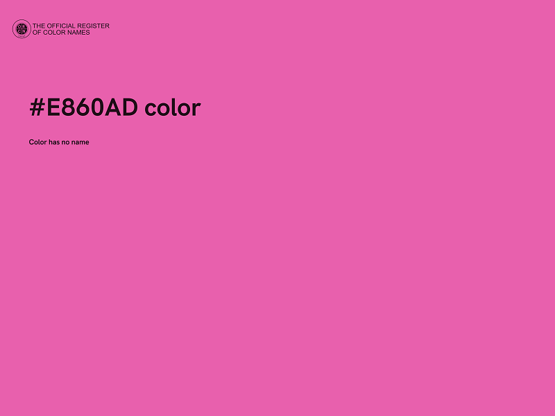 #E860AD color image