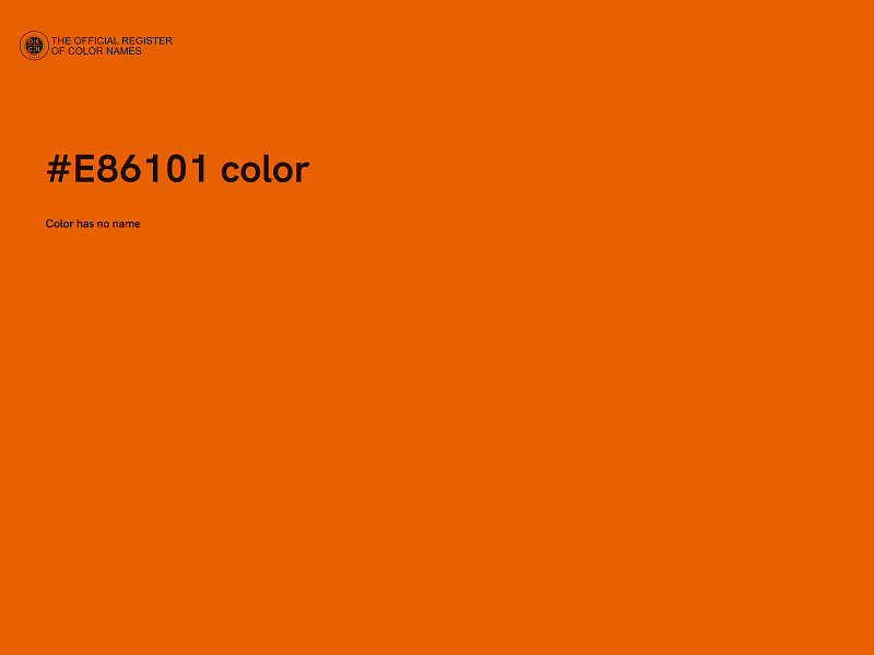 #E86101 color image