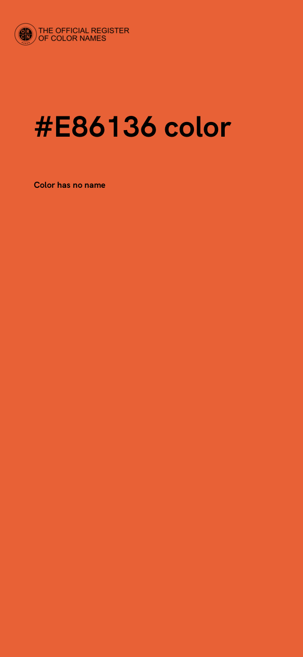 #E86136 color image