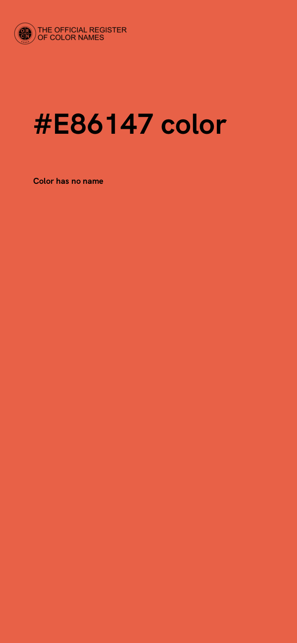 #E86147 color image