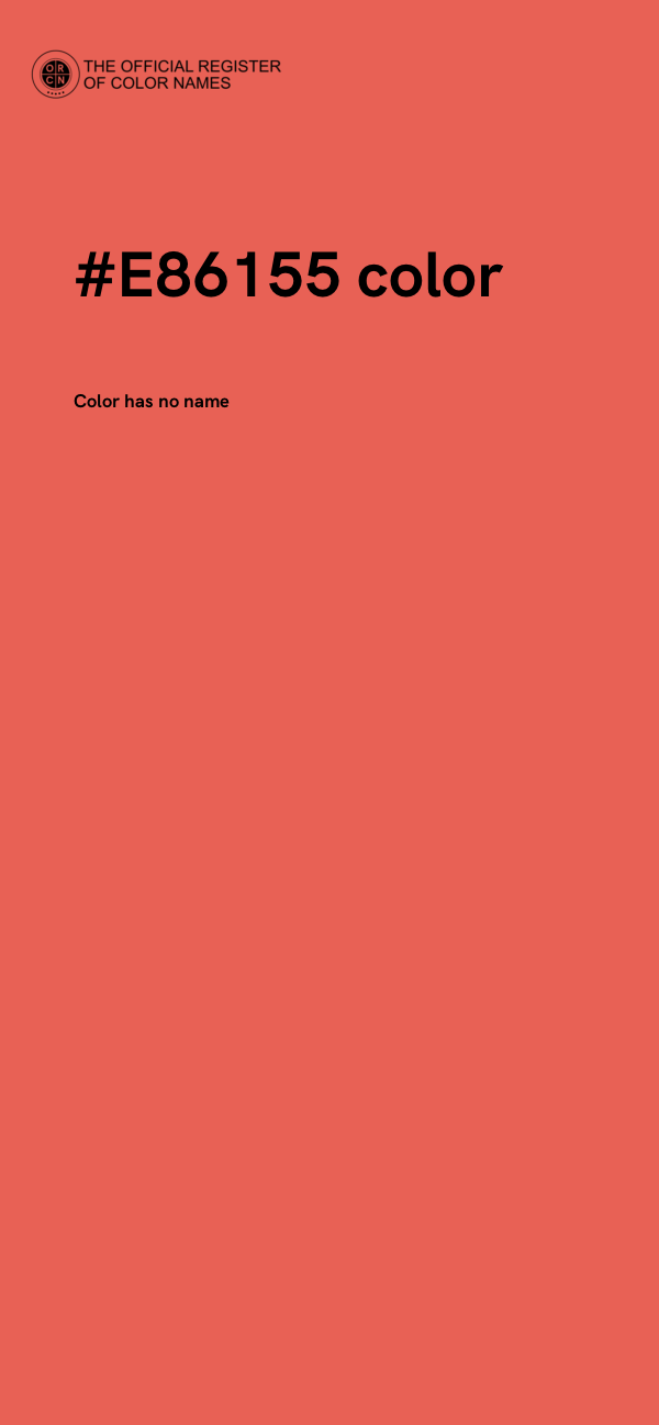 #E86155 color image