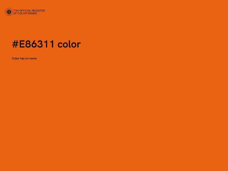 #E86311 color image